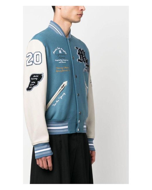 Amiri Blue Oversized Varsity Jacket for men