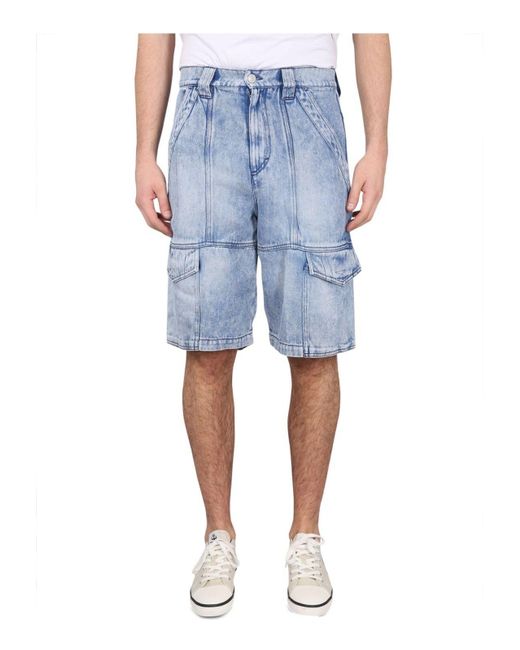Isabel Marant Blue Bermuda Timy Shorts for men