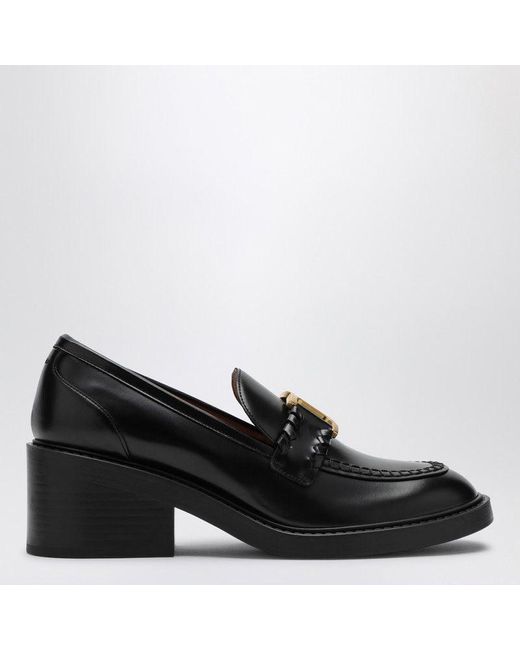 Chloé Black Merci Heeled Loafer