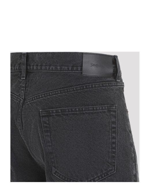 Saint Laurent Blue Washed Denim Jeans for men