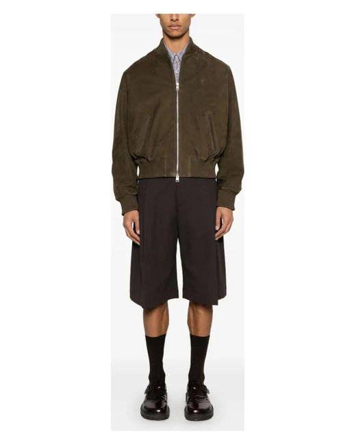 AMI Brown Zipped Jacket for men