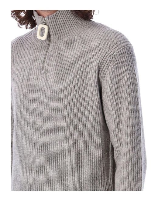 J.W. Anderson Gray Jwa Puller Half Zip Jumper Sweater for men