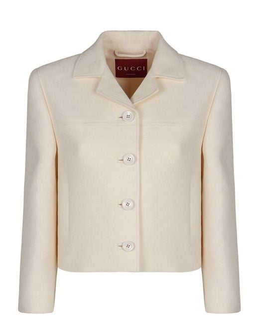 Gucci Natural Crêpe De Chine Jacket