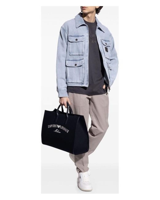 Emporio Armani White Logo Sneakers for men