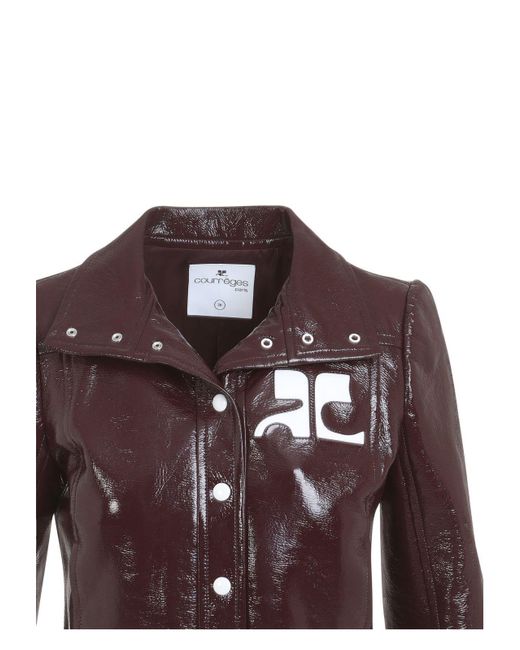 Courreges Vinyl Jacket in Purple | Lyst