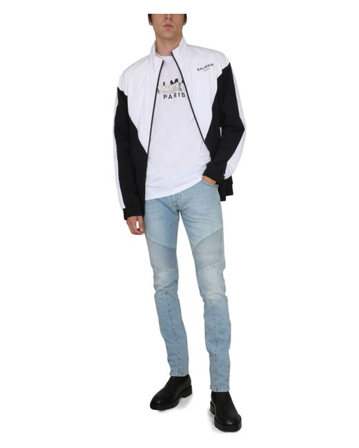 Balmain Black Sports Jacket With Logo for men