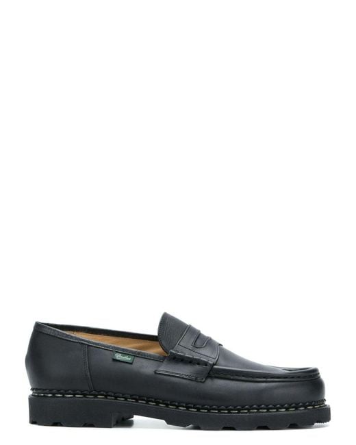 Paraboot Black Reims Leather Loafers for men