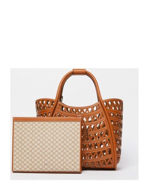Max Mara Brown Marinesweaving Handbag