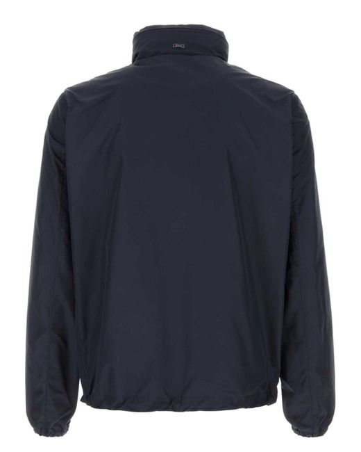 Herno Blue Dark Polyester Jacket