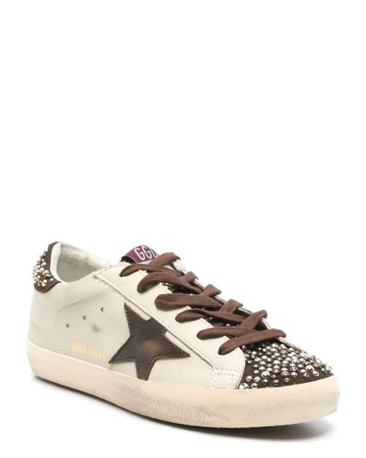Golden Goose Deluxe Brand Natural Super Star Leather Upper And Star S Sneaker
