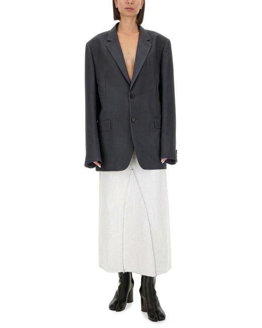 Maison Margiela Black Mohair Wool Blazer