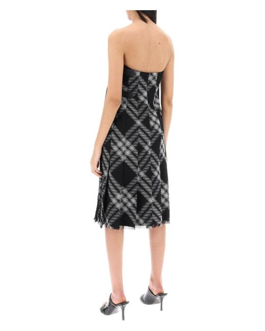 Burberry Black Embroidered Wool Dress