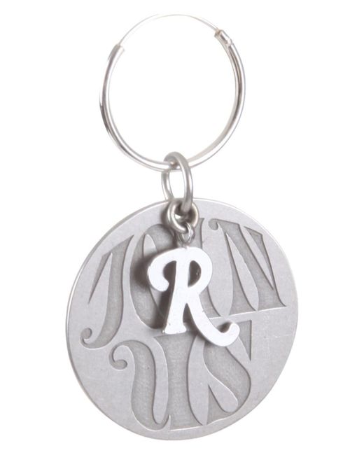 Raf Simons White Circle Single Earrings