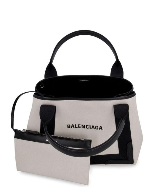 Balenciaga Black Two-Tone Canvas Handbag