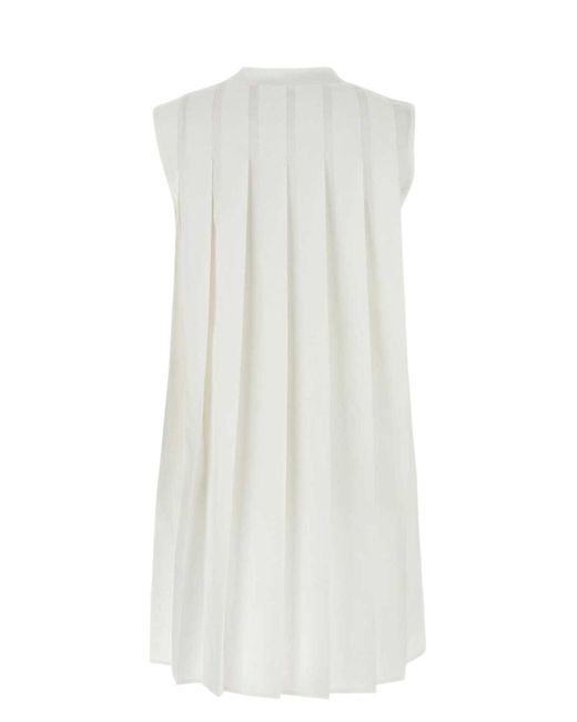 ワンピース Sacai White Cotton Mini Dress Sacai Cotton Mini Dress in White | Lyst
