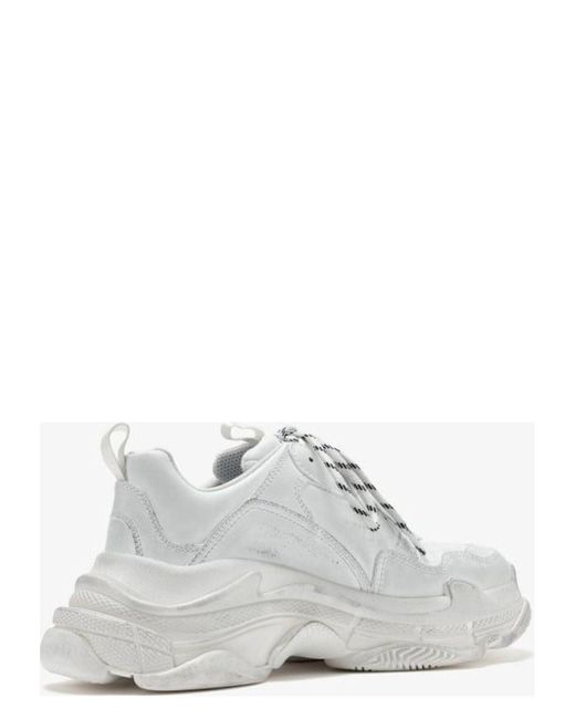 【BALENCIAGA】Triple S paint sneakers White Balenciaga Triple S Paint Logo Sneaker in White for Men | Lyst
