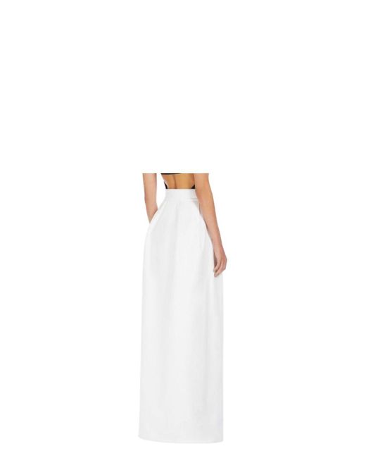 Max Mara White Alcade1234 Maxi Skirt