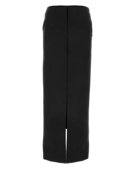 Givenchy Black Wool Blend Skirt