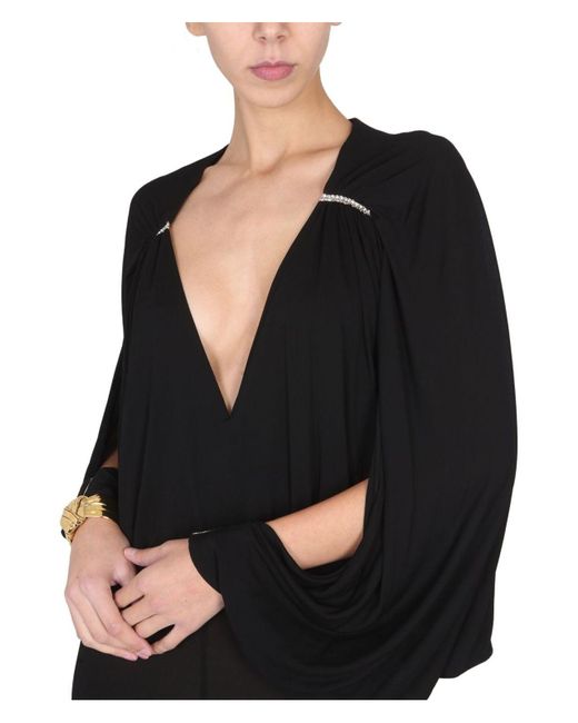 Saint Laurent Black Jumpsuit With Open Sleeves