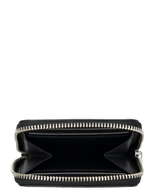 Y-3 Black Zip-Around Leather Wallet for men