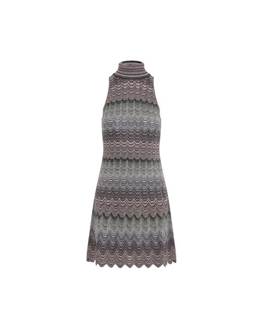 Missoni Gray Sleeveless Mini Dress