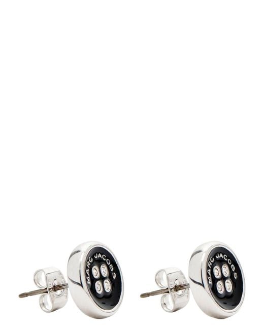 Marc Jacobs Black Button Earrings