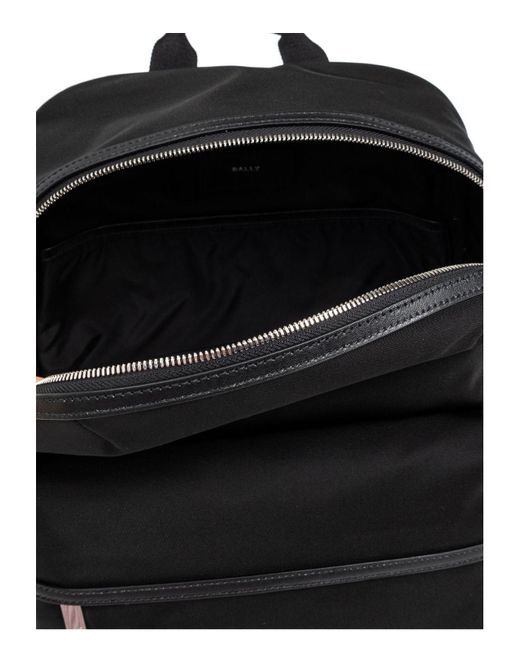 Bally Black Treck Logo Backpack for men