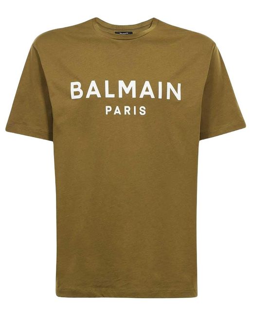 Balmain T-shirt in Green for Men | Lyst