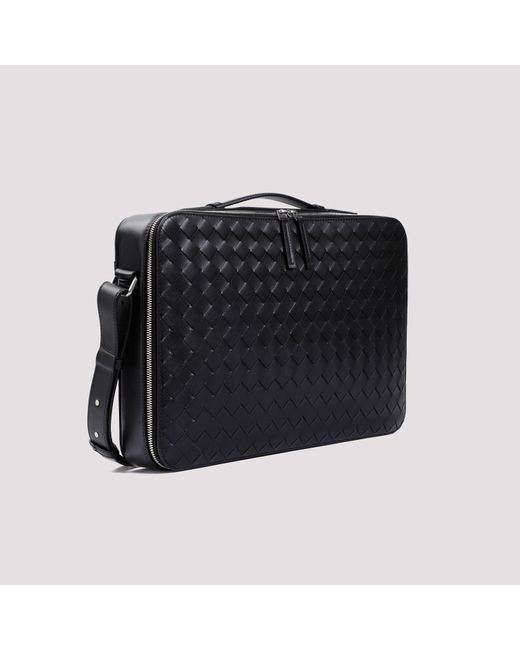 Bottega Veneta Black Getaway Slim Briefcase for men