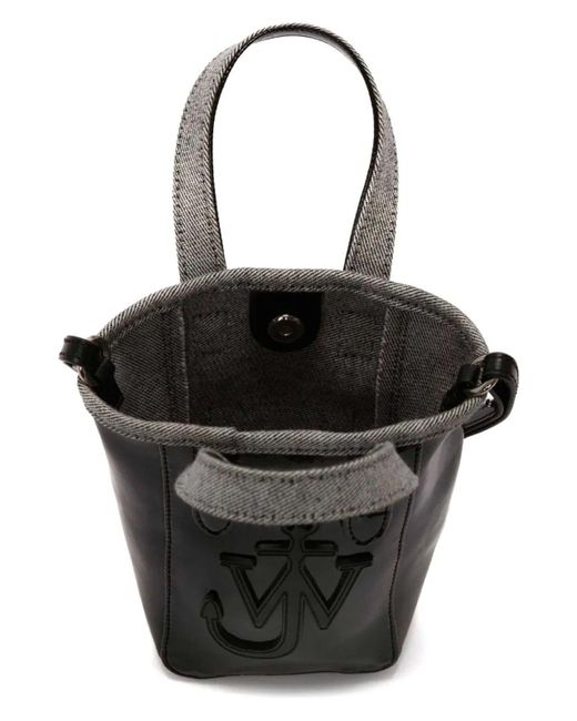 J W ANDERSON Belt Anchor Logo Mini Tote Bagトートバッグ jw-anderson-Black-Belt-Anchor-