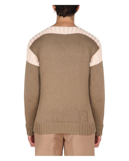 Fendi Natural Cotton And Cashmere Sweater for men