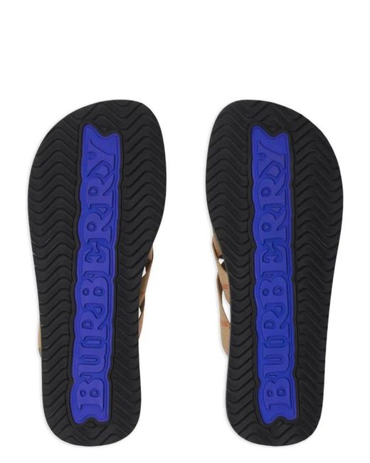 Burberry Multicolor Mf Pavillon Chk Sandals for men