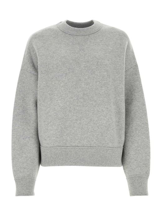 Bottega Veneta Gray Melange Cashmere Blend Sweater