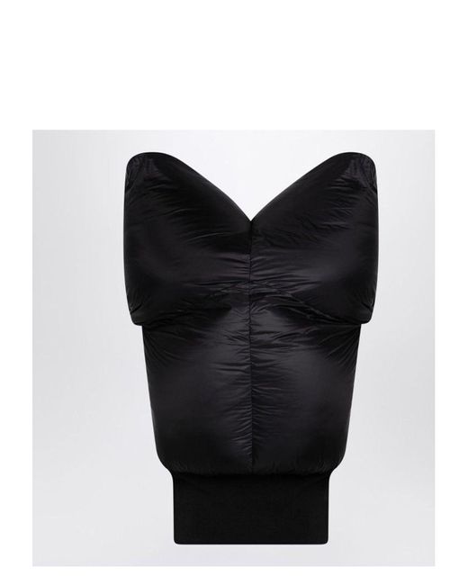 Rick Owens Black Anubis Padded Sleeveless Vest for men