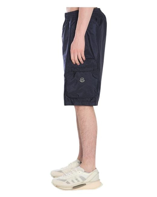 Moncler Genius Blue Packable Bermuda Shorts for men