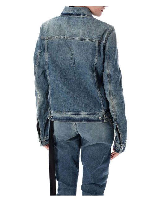 Rick Owens Blue Trucker