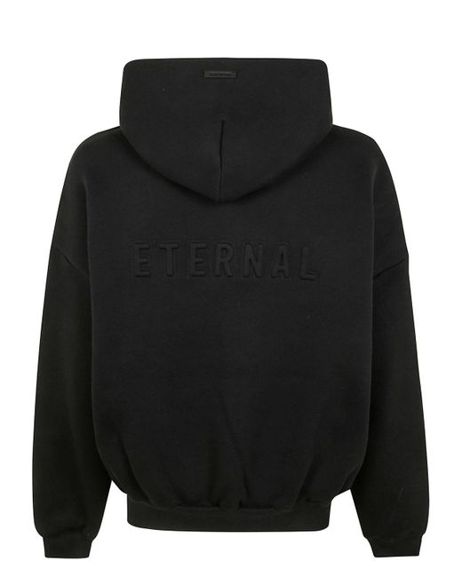 Fear Of God Black Eternal Half Zip Hoodie for men