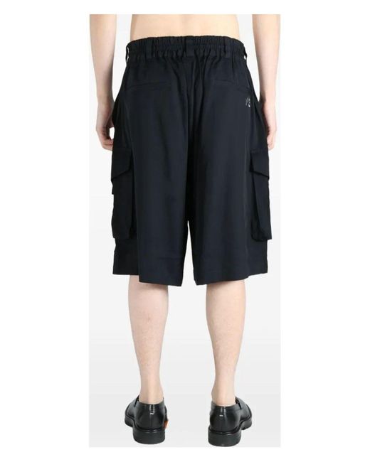 Y-3 Black Drawstring Fastening Shorts for men