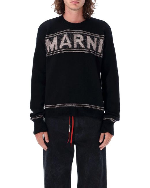 Marni Blue Logo Knit for men