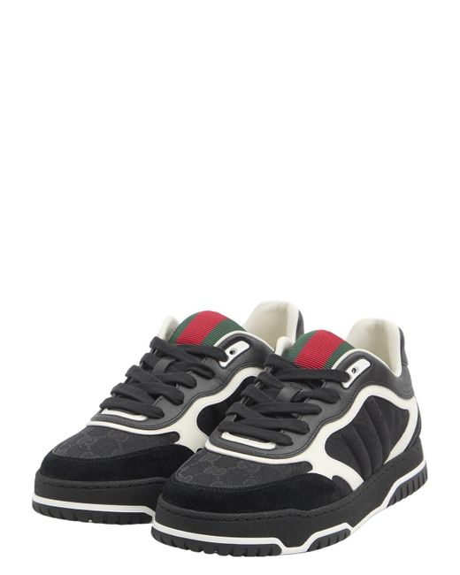 Gucci Black Re-Web Sneakers for men