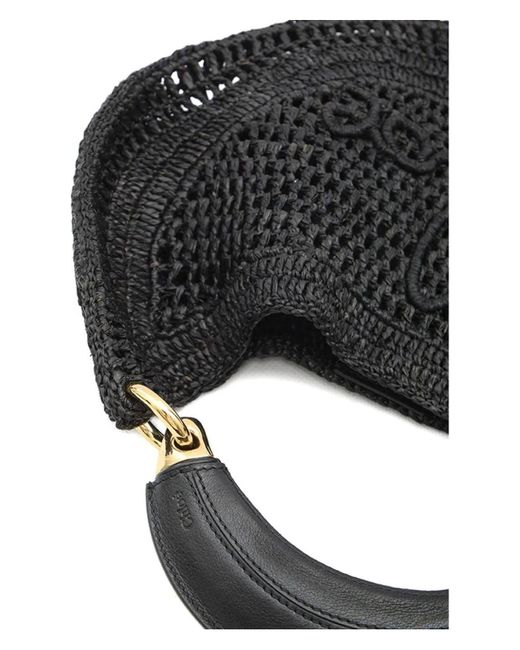 Chloé Black Summer Banana Hobo Bag