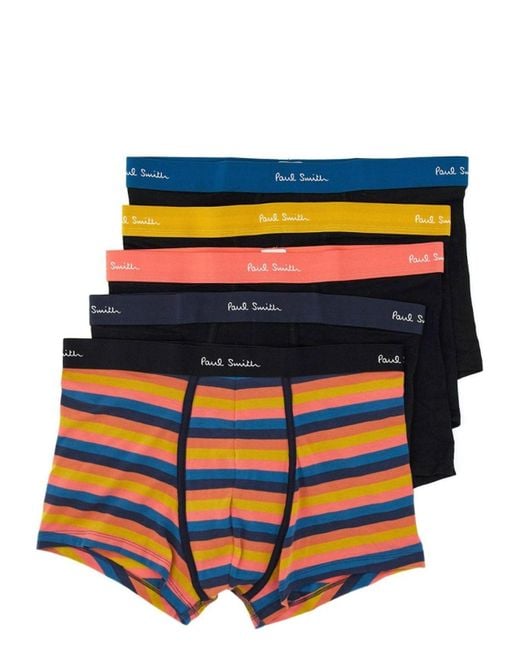 Paul Smith Orange Pack Of Five Boxer Shorts for men