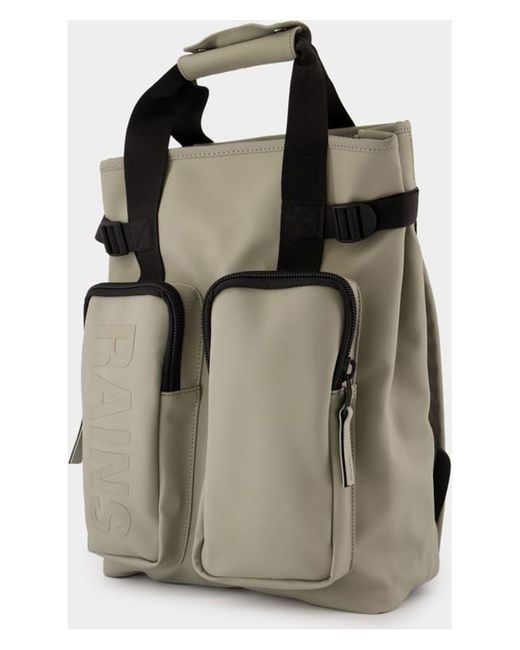 Rains Black Texel Tote Backpack W3