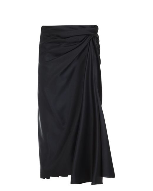 スカート Balenciaga Draped skirt Balenciaga Draped Skirt in Black | Lyst