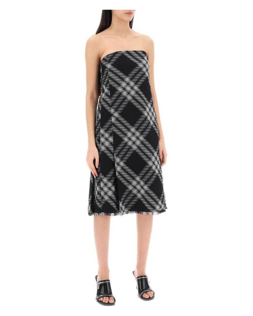 Burberry Black Embroidered Wool Dress