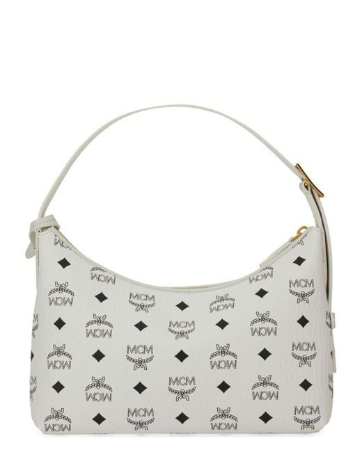 MCM Gray Aren Visetos Bag