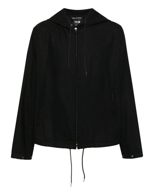 Y-3 Black Flannel Hodie for men