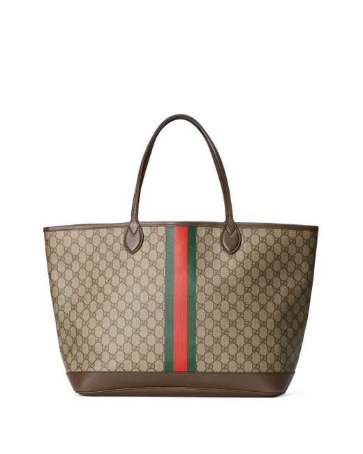 Gucci Ophidia GG Large Tote Bag in Brown for Men