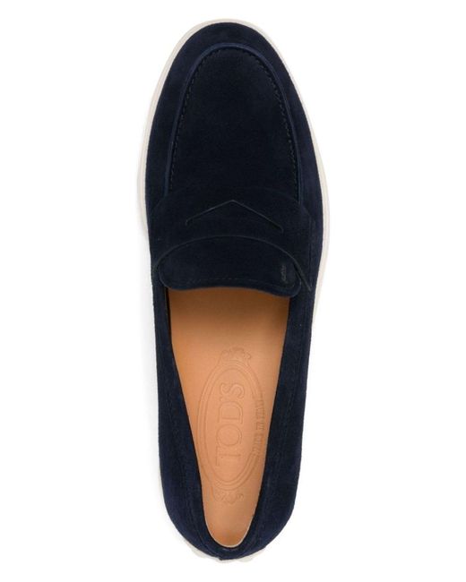 Tod's Blue Comfortable And Stylish Flat Shoes