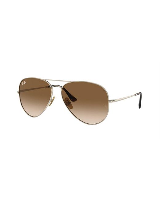 Ray-Ban Brown Aviator Titanium Rb8089 926551